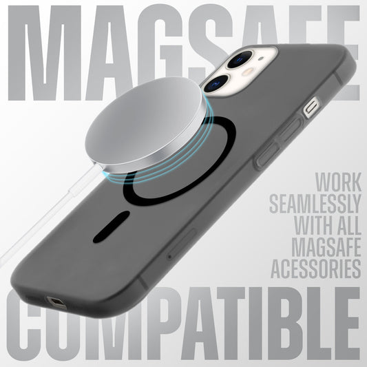 Sleek Frosted Matte Hard Back Cover With MagSafe Compatible Back Case for Apple iPhone 12
