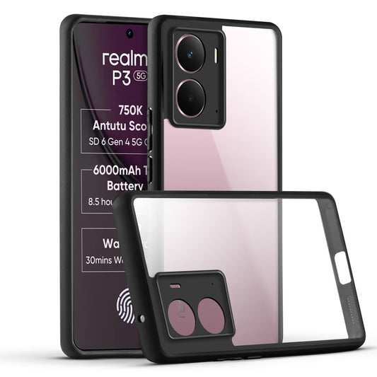 Colored Soft Frame Clear Back Case For Realme P3 5G