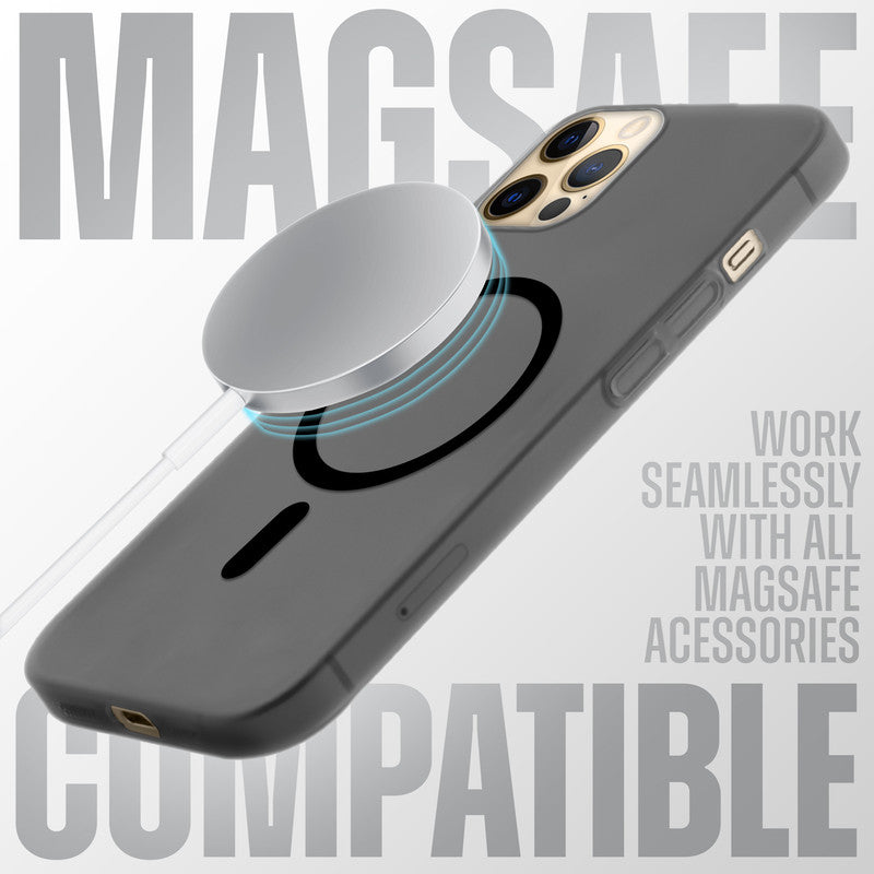 Slim Matte Wireless Charging Support Back Cover for Apple iPhone 12 Pro Max
