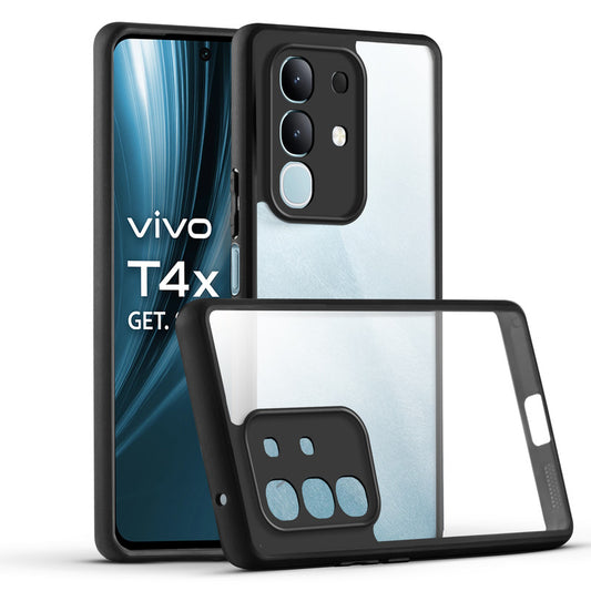 Colored Soft Frame Clear Back Case For Vivo T4x 5G
