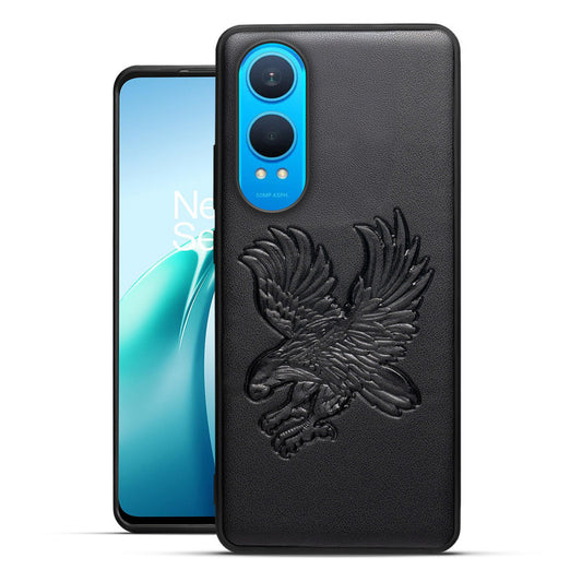 Eagle Textured Leather Back Case Cover for OnePlus Nord CE 4 Lite 5G