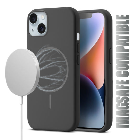 Liquid Silicon With Microfiber Lining Back Case For Apple iPhone 14 (MagSafe Compatible)