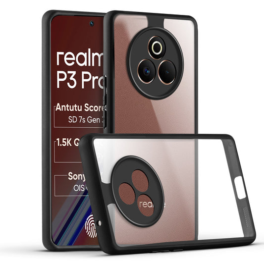 Colored Soft Frame Clear Back Case For Realme P3 Pro 5G