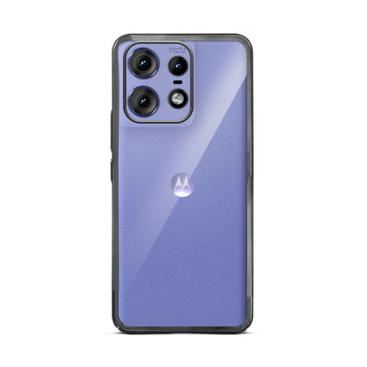 Crystal Clear Premium Shiny colorful Edges Hard Back Case For Motorola Moto Edge 50 Pro 5G
