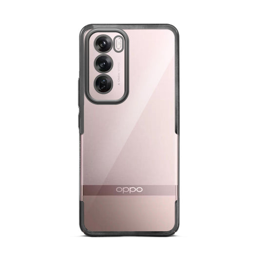 Crystal Clear Premium Case with Shiny Colorful Edges and Precise Cutouts for Oppo Reno 12 Pro 5G