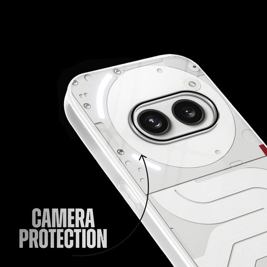 Crystal Shield Hard Case with Anti-Yellowing and Colorful Camera Guard for Nothing Phone 2A