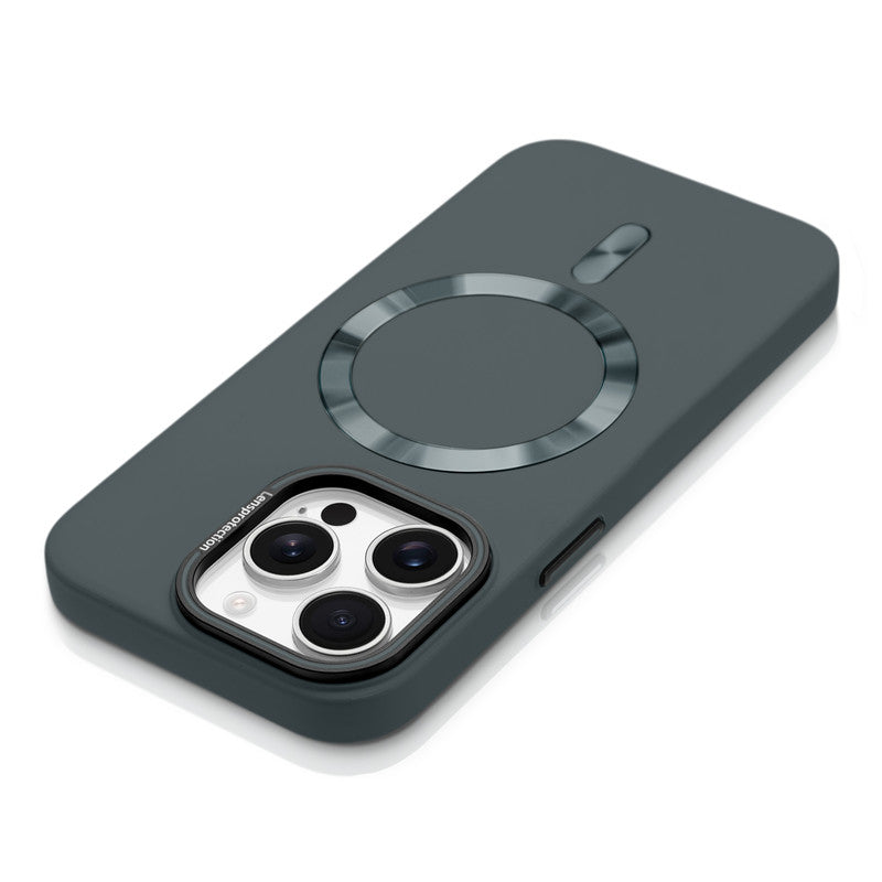 Smooth Silicone Finish Hard Back Wireless Charging Support Compatible Case for Apple iPhone 15 Pro With Camera Protection
