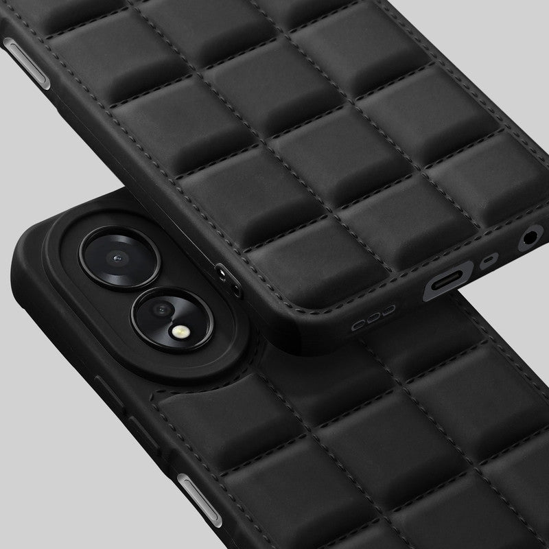 3D Grid Thread Design Silicone Phone Case Cover for Oppo A18