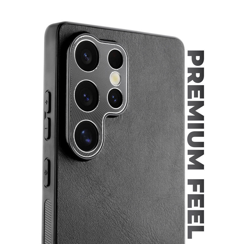 Unimore Leather Hard Case with Shiny Camera Protection For Samsung S25 Ultra 5G