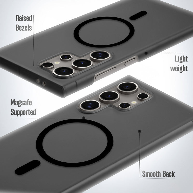 Slim Matte Wireless Charging Support Back Case for Samsung S24 Ultra 5G