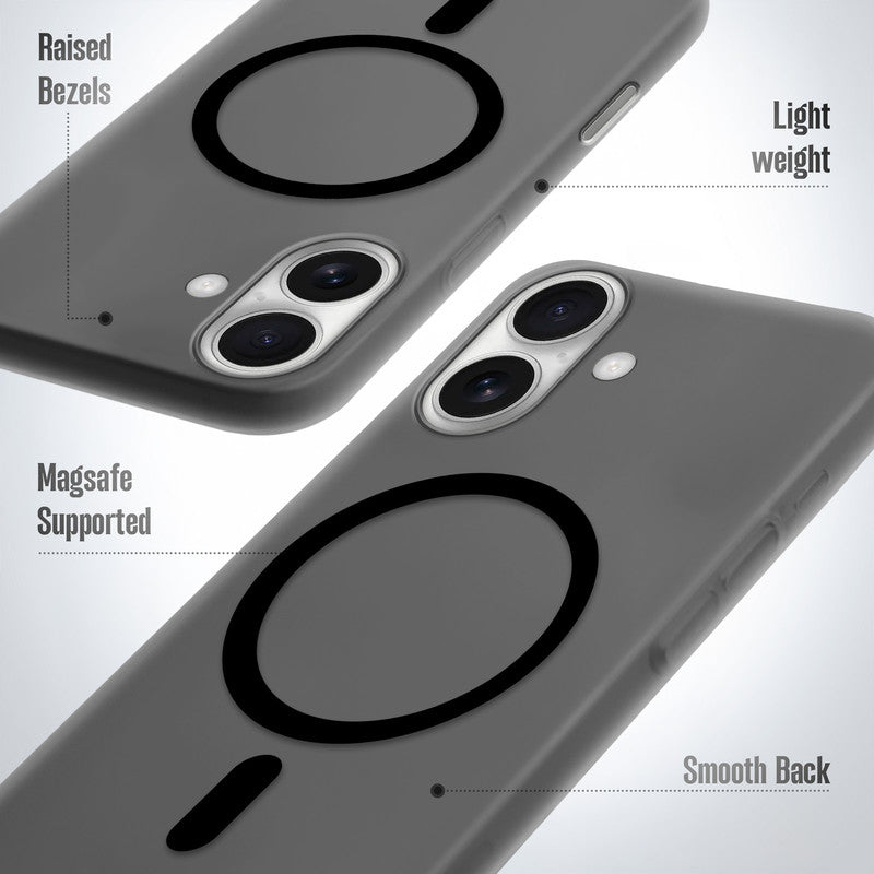 Frosted Slim Wireless Charging Support Case For Apple iPhone 16 Plus