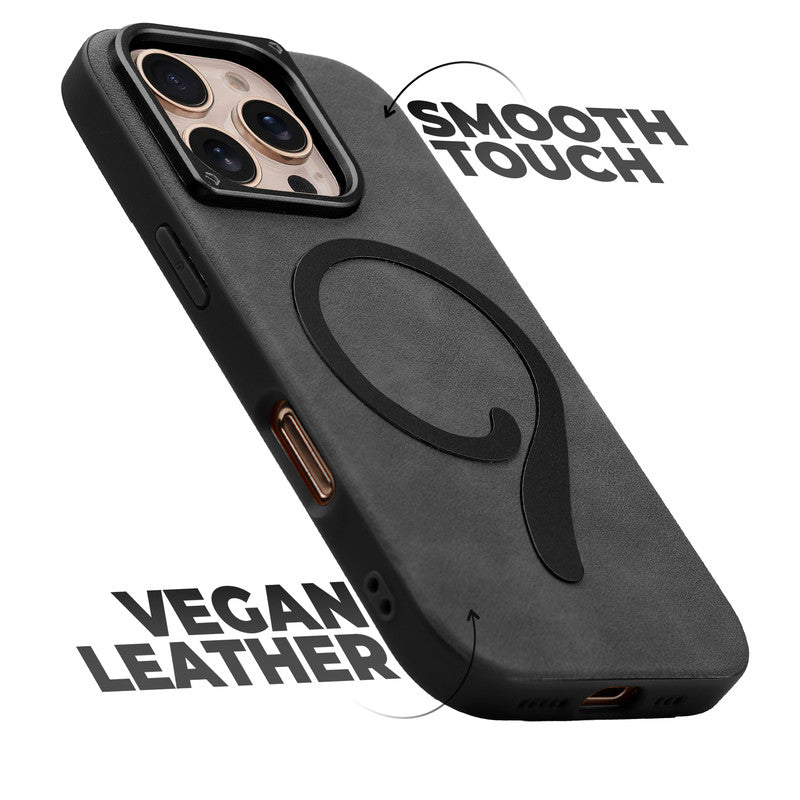 Prime Leather Wireless Charging Compatible Case for Apple iPhone 16 Pro