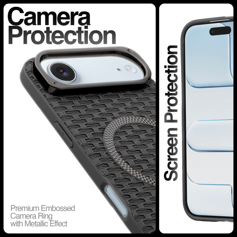 Rugged Silicone Grip Mobile Back Cover Case For Apple iPhone 17 Air With Wireless Charging Support Support