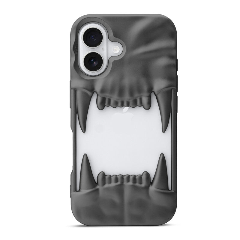 3D Tiger Fang Back Case for Apple iPhone 16 Plus, A Wild and Fearless Vibe