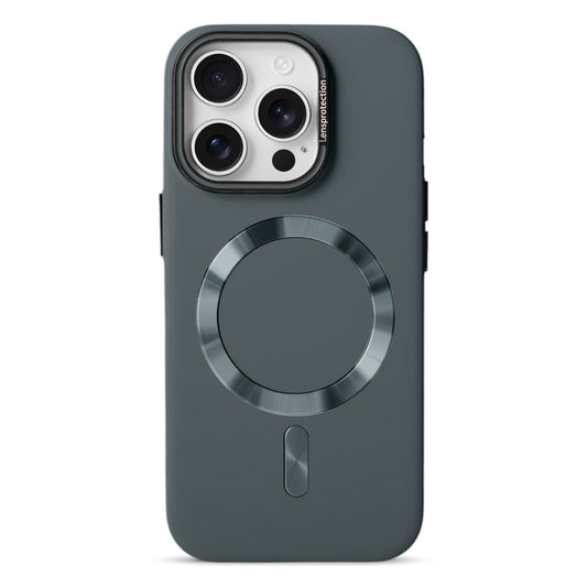 Smooth Silicone Finish Hard Back MagSafe Compatible Case for Apple iPhone 15 Pro With Camera Protection