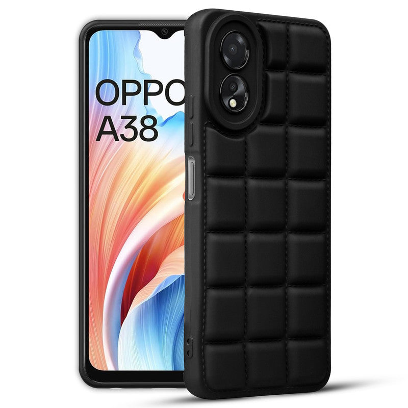 3D Grid Thread Design Silicone Phone Case Cover for Oppo A18