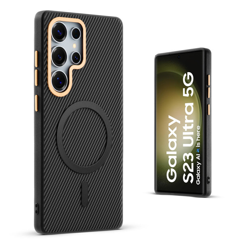 Wireless Charging Support Ready Checks Printed Back Case For Samsung S23 Ultra 5G with Enhanced Grip