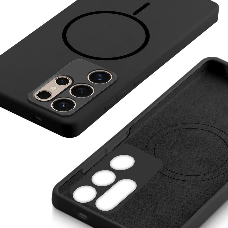 Wireless Charging Support Compatible Liquid Silicone Case For Samsung S25 Ultra 5G With Camera Protection