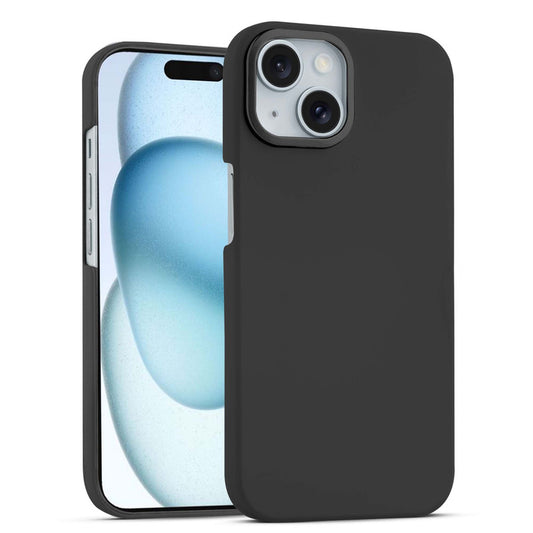 Stone Like Matte Finish Back Case for Apple iPhone 15 , Detachable Camera Ring