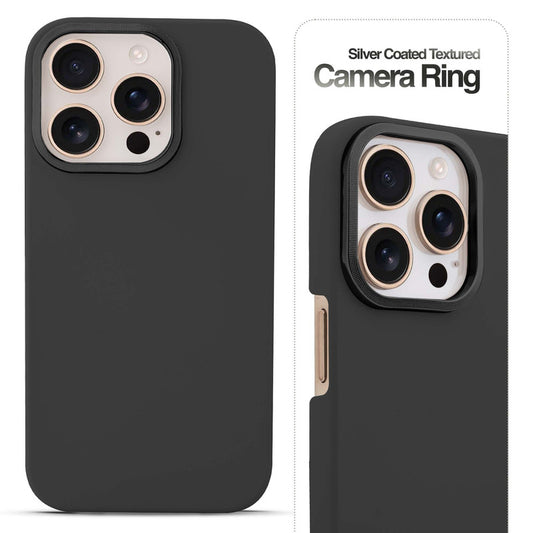 Stone Like Matte Finish Back Case for Apple iPhone 15 Pro Max , Detachable Camera Ring