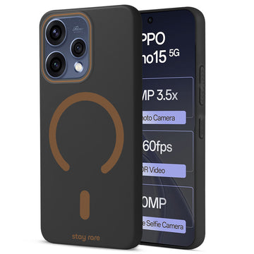 Stay Rare Premium Magnetic Case for Oppo Reno 15 5G with Raised Camera Protection & Matte Finish