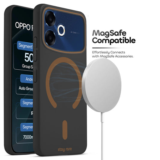 Stay Rare Premium Magnetic Case for Oppo F33 Pro 5G with Raised Camera Protection & Matte Finish