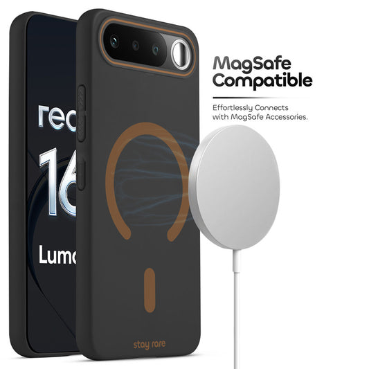 Stay Rare Premium Magnetic Case for Realme 16 5G with Raised Camera Protection & Matte Finish