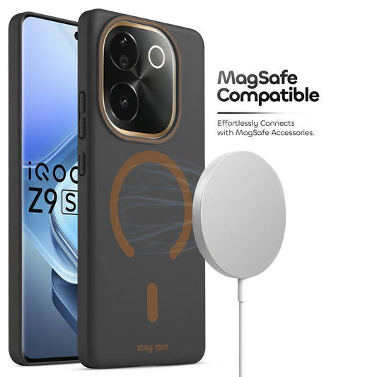 Stay Rare Premium Magnetic Case for iQOO Z9s Pro 5G with Raised Camera Protection & Matte Finish