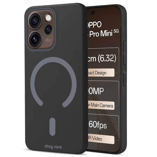 Stay Rare Premium Magnetic Case for Oppo Reno 15 Pro Mini 5G with Raised Camera Protection & Matte Finish
