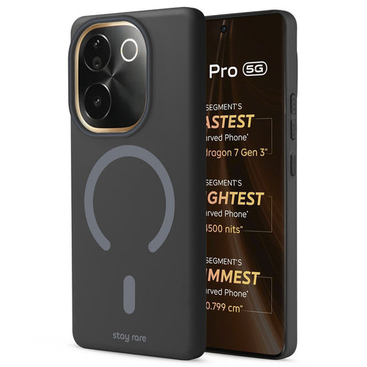 Stay Rare Premium Magnetic Case for Vivo T3 Pro 5G with Raised Camera Protection & Matte Finish