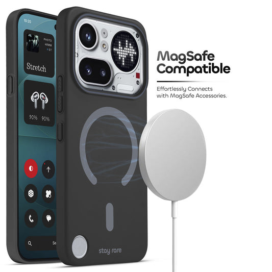Stay Rare Premium Magnetic Case for Nothing Phone 4A Pro 5G with Raised Camera Protection & Matte Finish