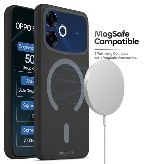 Stay Rare Premium Magnetic Case for Oppo F33 Pro 5G with Raised Camera Protection & Matte Finish