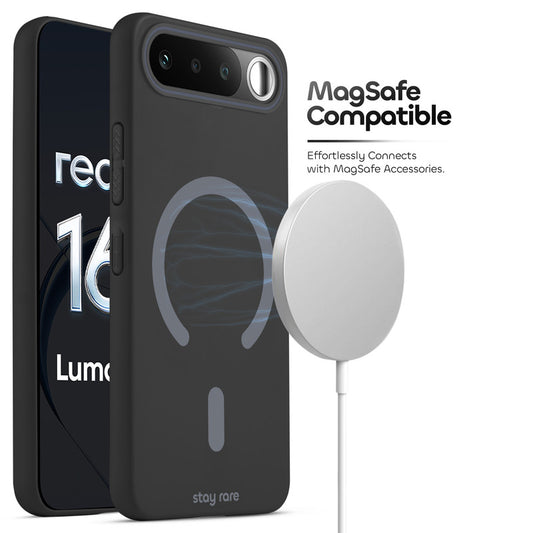 Stay Rare Premium Magnetic Case for Realme 16 5G with Raised Camera Protection & Matte Finish