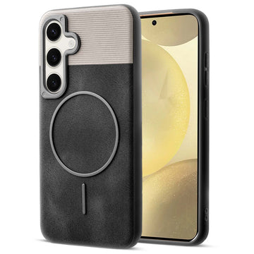 Luxury Leather MagSafe Case for Samsung S25 5G