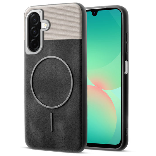 Luxury PU Leather Hard Back Case for Samsung A26 5G, With Micro-Fiber Cloth inside, MagSafe Compatible
