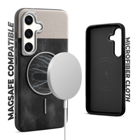 Luxury Leather MagSafe Case for Samsung S24 5G