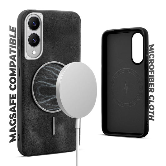 Elite PU Leather Case for Samsung S25 Edge 5G , Hard Shell with Soft Inner Fabric & MagSafe Support