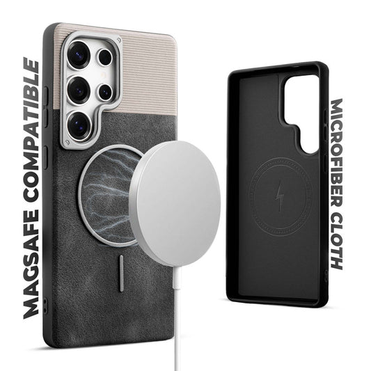 Luxury Leather MagSafe Case for Samsung S24 Ultra 5G