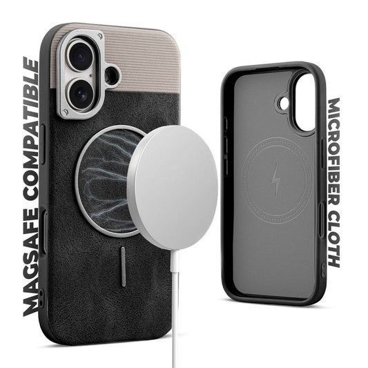 Luxury Leather MagSafe Case for Apple iPhone 16