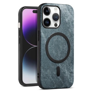 Classic Denim Finish Back Case For Apple iPhone 14 Pro Max With MagSafe Support
