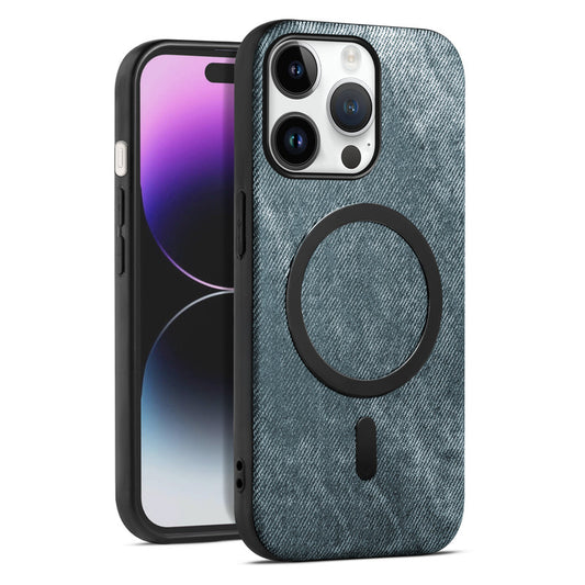 Classic Denim Finish Back Case For Apple iPhone 14 Pro Max With MagSafe Support