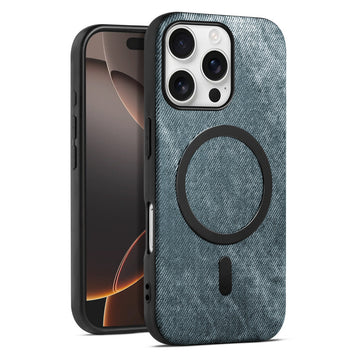 Classic Denim Finish Back Case For Apple iPhone 16 Pro With MagSafe Support
