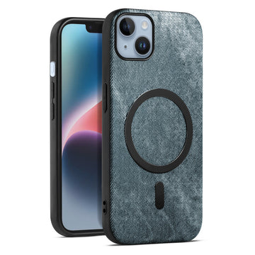 Classic Denim Finish Back Case For Apple iPhone 14 With MagSafe Support