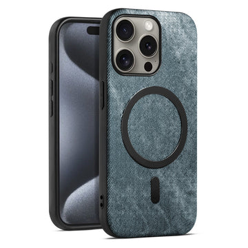 Classic Denim Finish Back Case For Apple iPhone 15 Pro With MagSafe Support