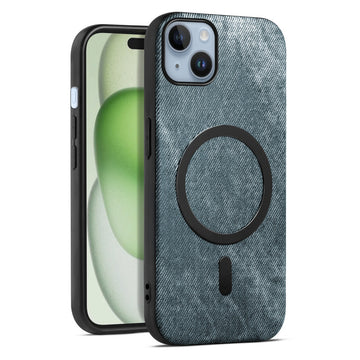 Classic Denim Finish Back Case For Apple iPhone 15 Plus With Wireless Charging Support Support