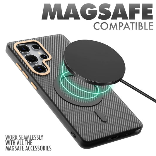 MagSafe Ready Checks Printed Back Case For Samsung S23 Ultra 5G with Enhanced Grip