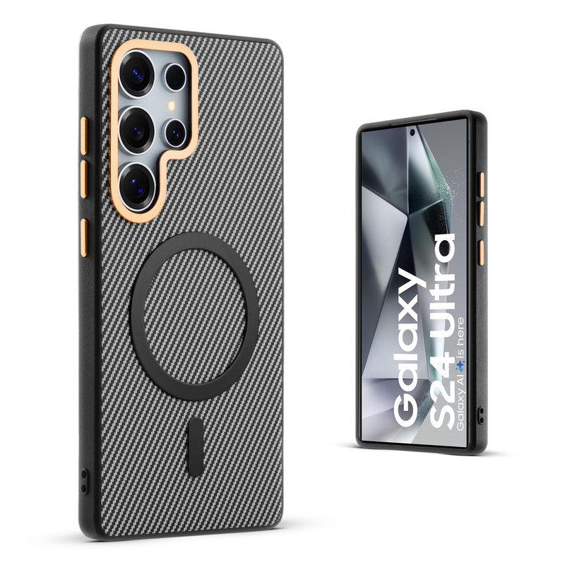 Wireless Charging Support Ready Checks Printed Back Case For Samsung S24 Ultra 5G with Enhanced Grip