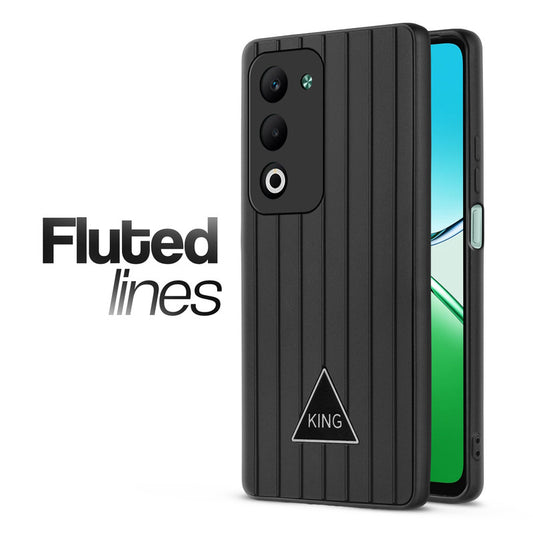 Glossy Matte Line Texture Back Cover for Oppo K13x 5G