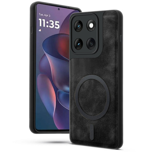 Cushion Grip Leather Case for Motorola Moto Edge 60 Pro 5G