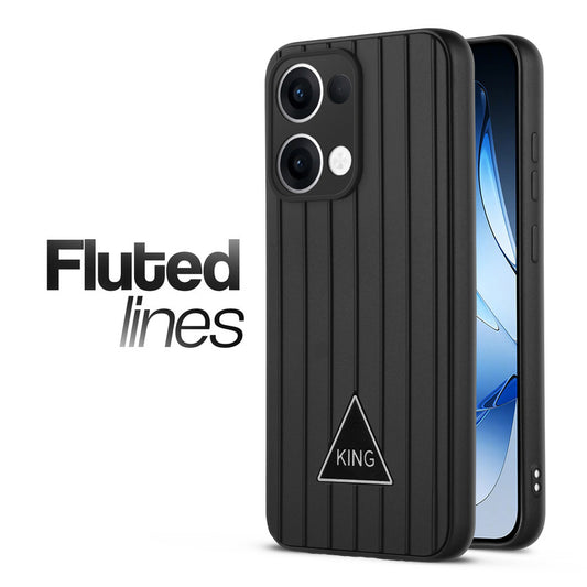 Glossy Matte Line Texture Back Cover for Oppo Reno 13 5G